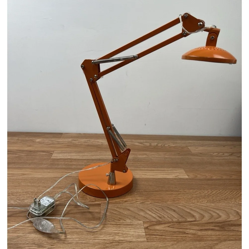 Vintage HWA Feng Lighting Orange Architecture LED Lamp, Extends to 24